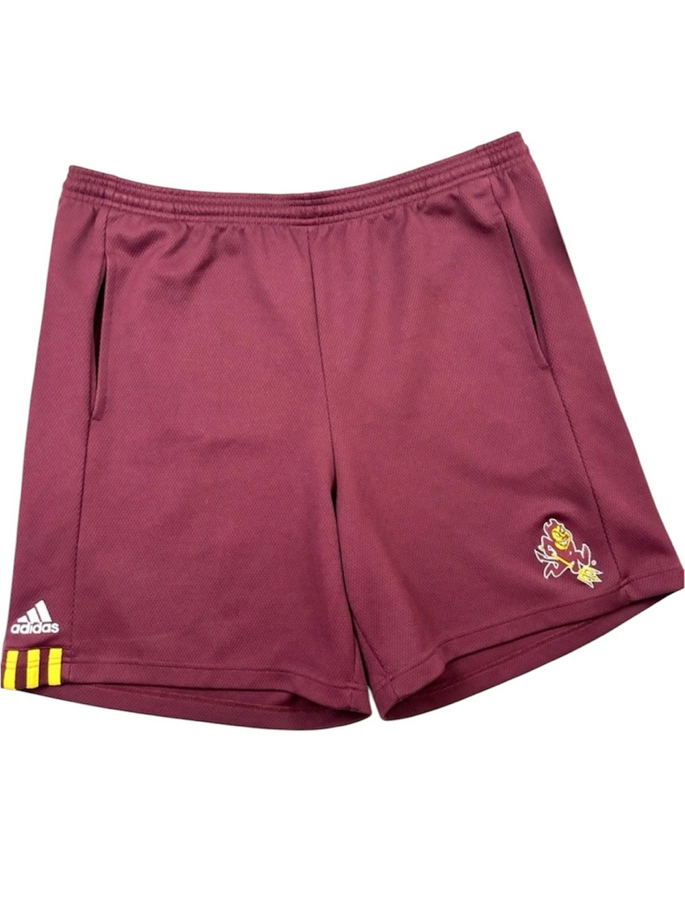 AdidasMen's Maroon Arizona State Sun Devils Drawstring Woven Training Shorts (L)